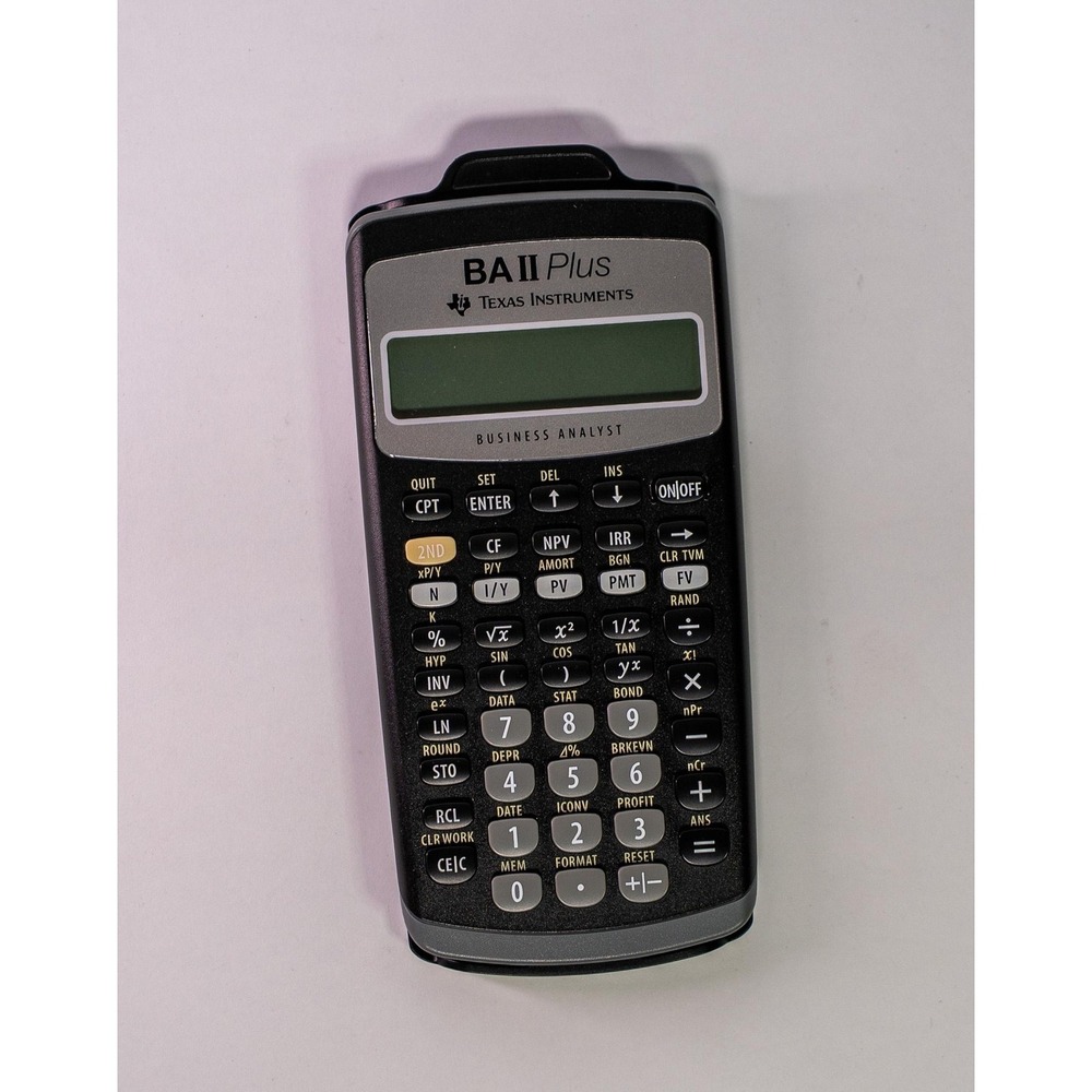 Texas Instruments‎ BA II Plus Business Financial Calc Black Handheld W Cover